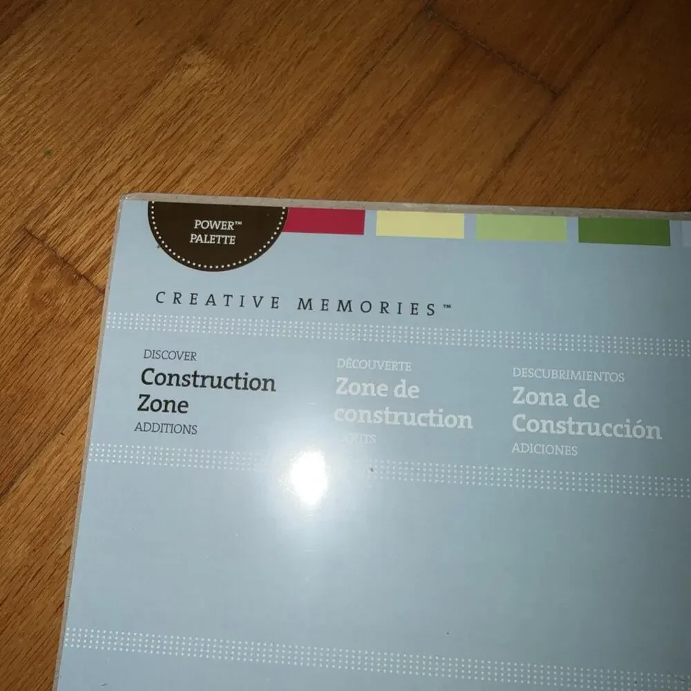 Creative Memories Power Palette Construction Zone Additions Paper Stickers Mats
